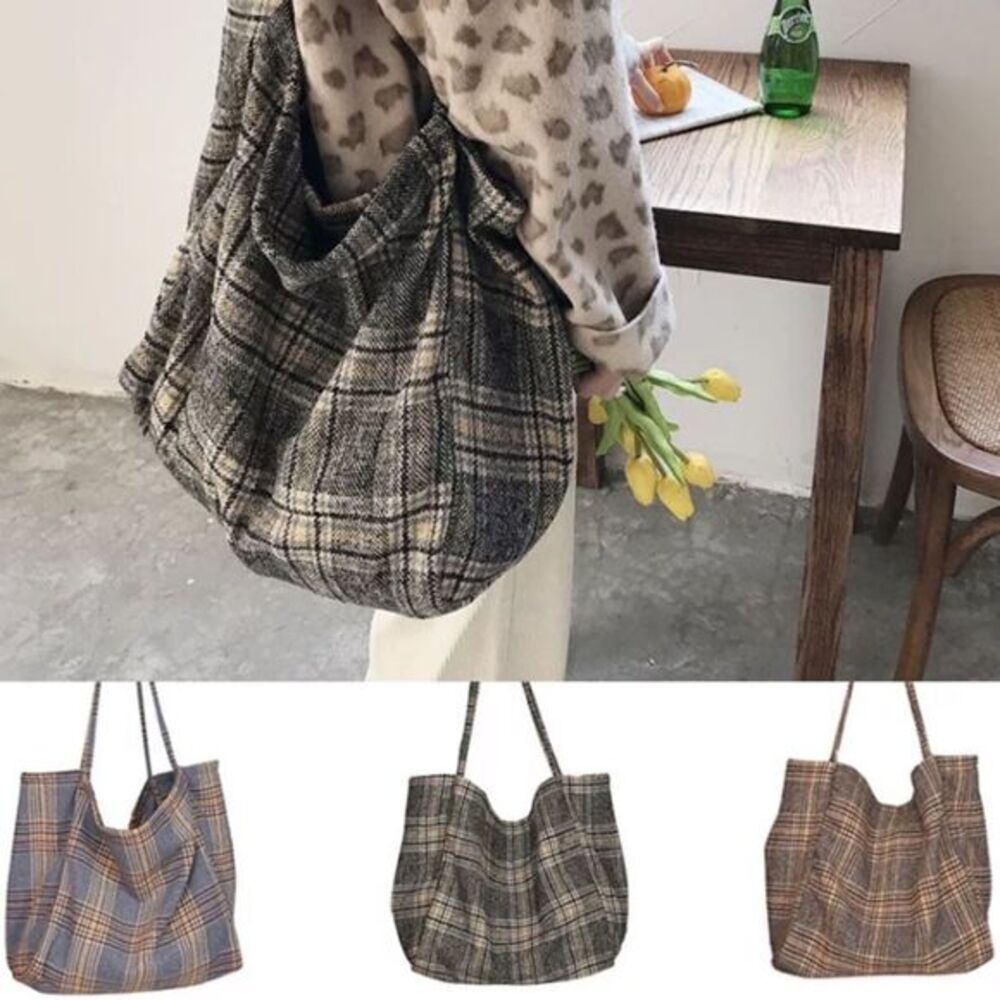 Plaid Flannel tote bag